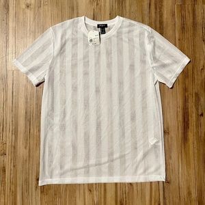 Mens White Mesh Shirt